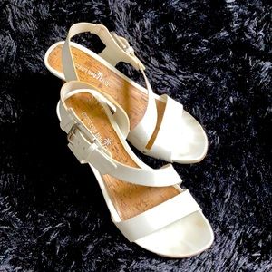 White Wedge Sandals